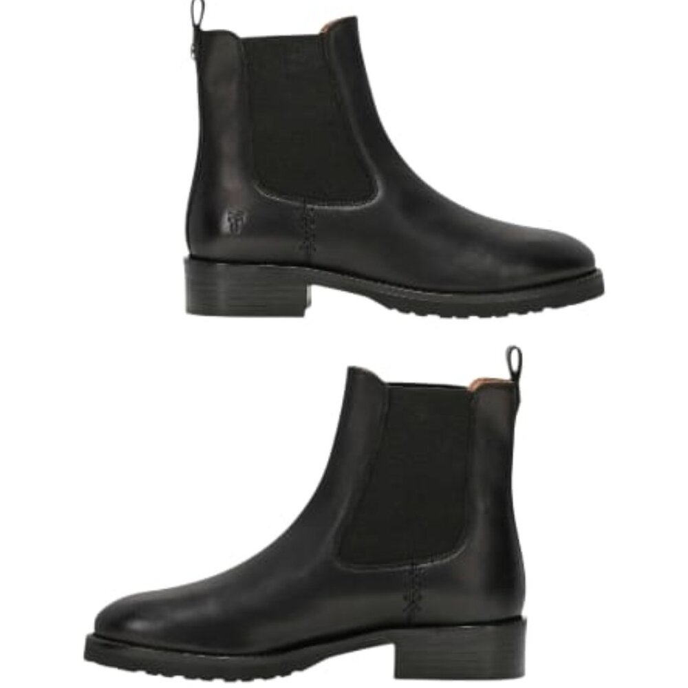 Frye Black Leather Chelsea Ankle Boots
